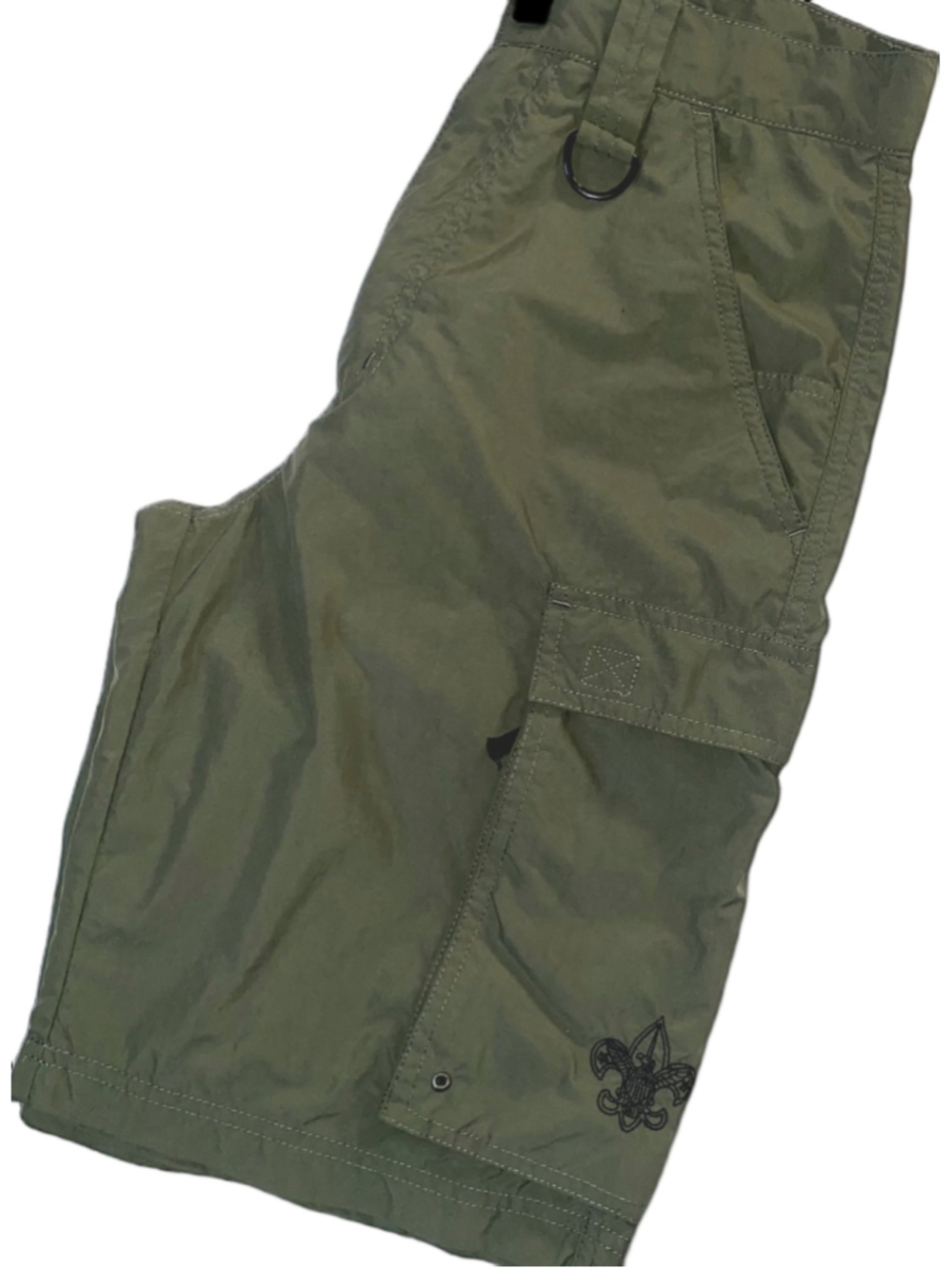 Boy Scouts of America BSA Centennial Cargo Shorts Adult XS Olive Supplex Nylon